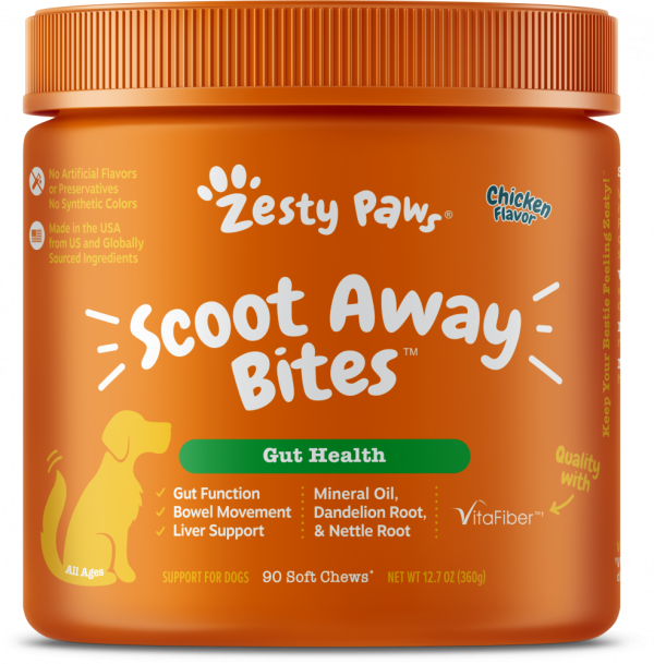 Zesty Paws Anal Gland Health Scoot Away Bites for Digestive & Immune Support Chicken Soft Chews for Dogs Cheap