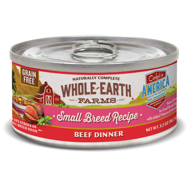 Whole Earth Farms Grain Free Small Breed Beef Recipe Canned Dog Food For Sale