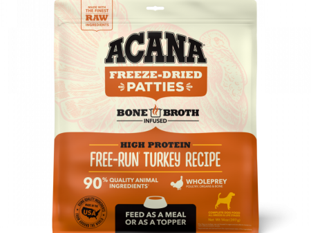 ACANA Freeze Dried Dog Food & Topper, Grain Free, High Protein,  Fresh & Raw Animal Ingredients, Free-Run Turkey Recipe, Patties Cheap