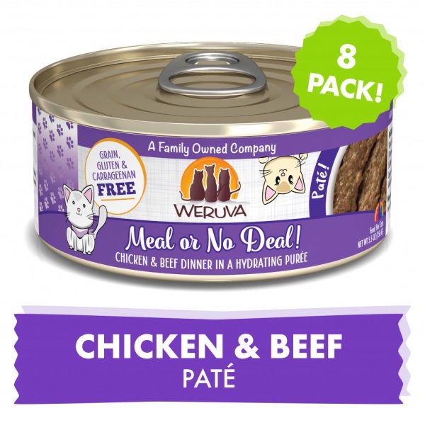 Weruva Classic Cat Pate Meal or No Deal! with Chicken & Beef Canned Cat Food on Sale