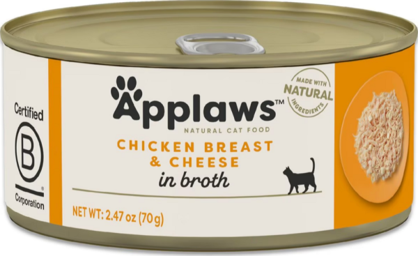 Applaws Natural Wet Cat Food Chicken Breast with Cheese in Broth Supply