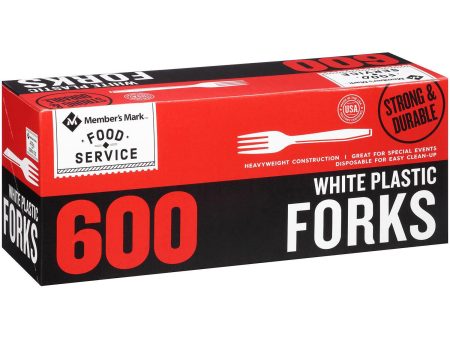 White Plastic Forks (600ct) Supply