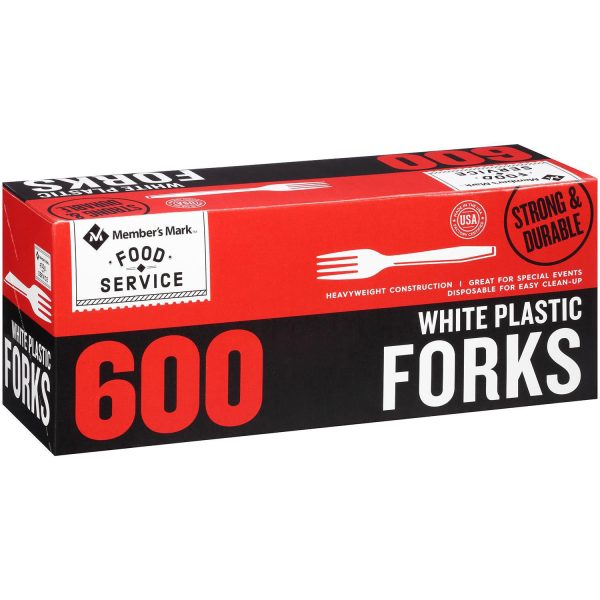 White Plastic Forks (600ct) Supply