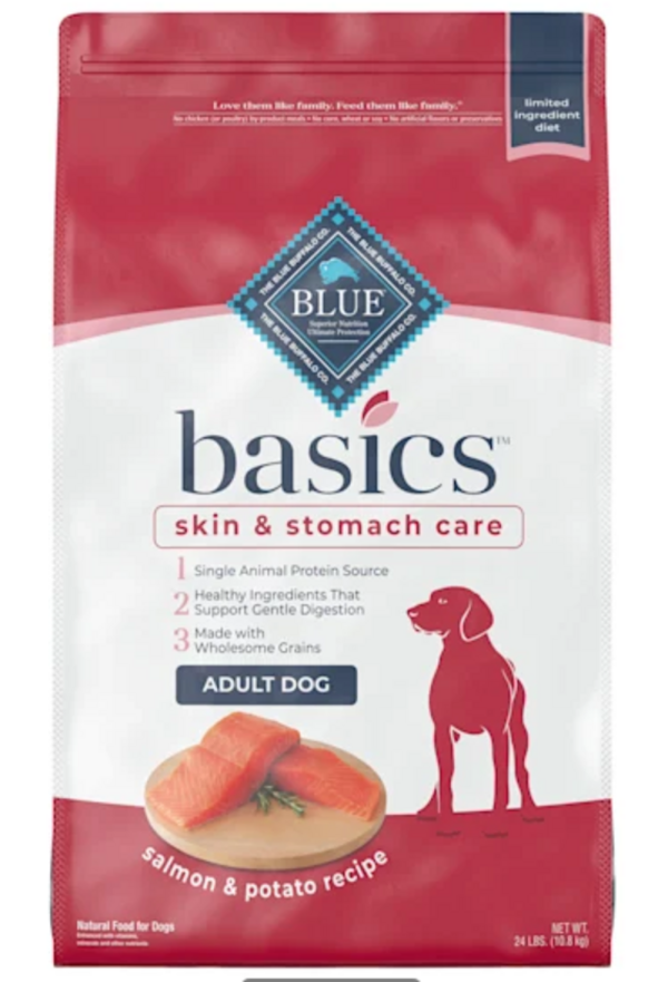 Blue Buffalo Basics Adult Skin & Stomach Care Salmon & Potato Recipe Dry Dog Food Discount