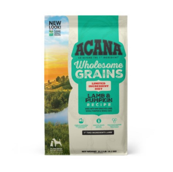 ACANA Wholesome Grains, Lamb & Pumpkin Recipe, Limited Ingredient Diet Dry Dog Food Online Sale