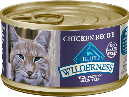 Blue Buffalo Wilderness High-Protein Grain-Free Adult Chicken Recipe Canned Cat Food For Discount