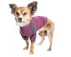 Pet Life Dog Helios Eboneflow Purple Flexible Performance Breathable Yoga Dog T-Shirt For Sale