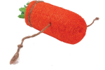 A & E Nibbles Loofah Carrot Small Animal Toy Fashion