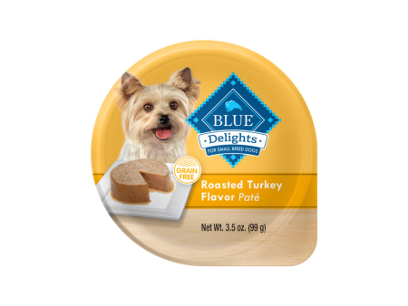 Blue Buffalo Blue Delights for Small Breed Dogs Roasted Turkey Flavor Pate Wet Food Online now