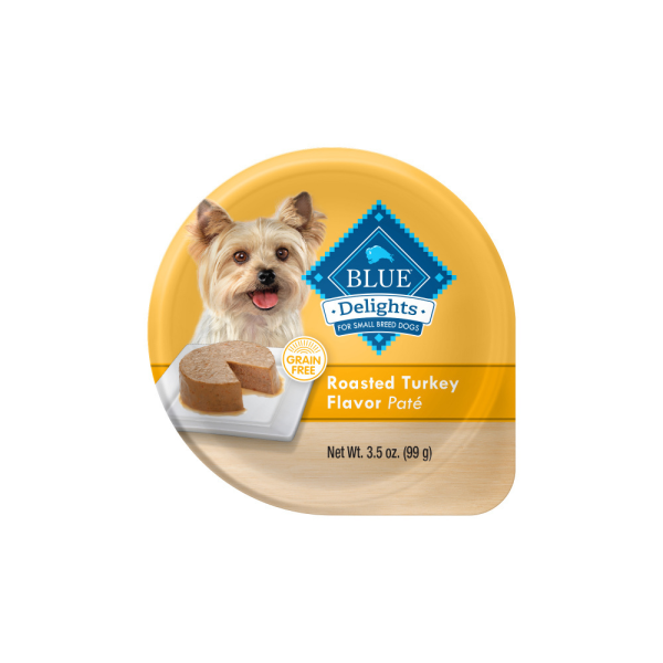 Blue Buffalo Blue Delights for Small Breed Dogs Roasted Turkey Flavor Pate Wet Food Online now