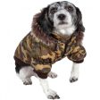 Pet Life Metallic Camouflage Fashion Parka Insulated Dog Coat with Removable Hood For Discount