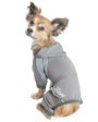 Pet Life Dog Helios Namastail Grey Full Bodied Performance Breathable Yoga Dog Hooded Tracksuit Online Sale