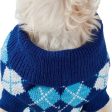 Pet Life Blue Argyle Knitted Dog Sweater For Discount