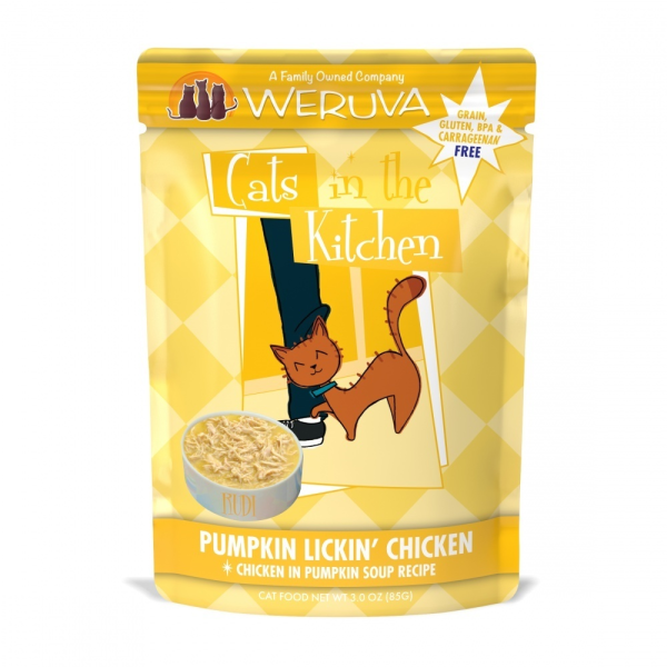 Weruva Cats In the Kitchen Pumpkin Lickin Chicken Pouches Wet Cat Food For Sale