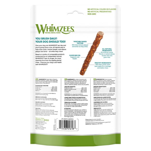 Whimzees Veggie Sausage Dental Chew Dog Treats For Cheap