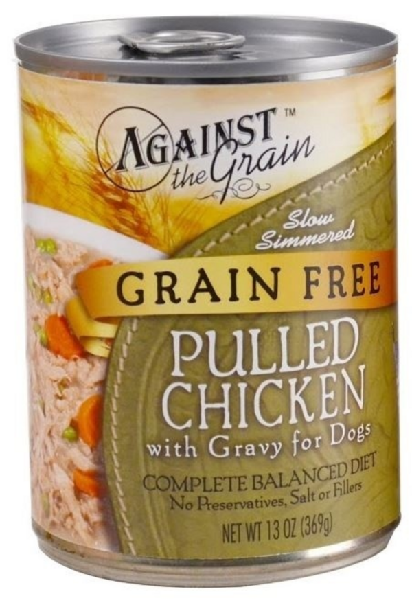 Against the Grain Pulled Chicken in Gravy Canned Dog Food Online