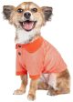 Pet Life Active Relax Stretch Fur Flexed Orange Polo Dog T-Shirt Online