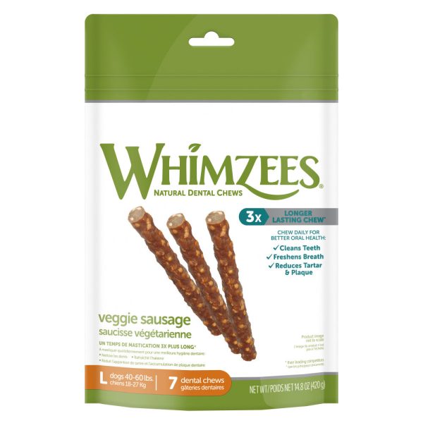 Whimzees Veggie Sausage Dental Chew Dog Treats For Cheap