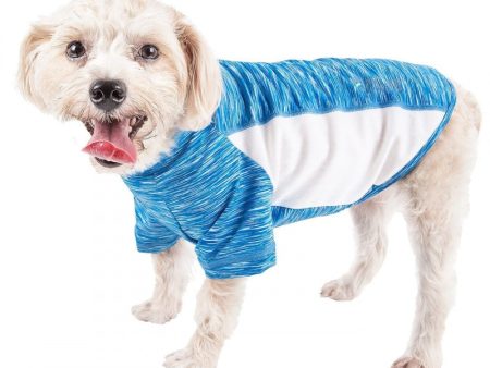 Pet Life Active Warf Speed Sporty Performance Dog T-Shirt in Blue Online now