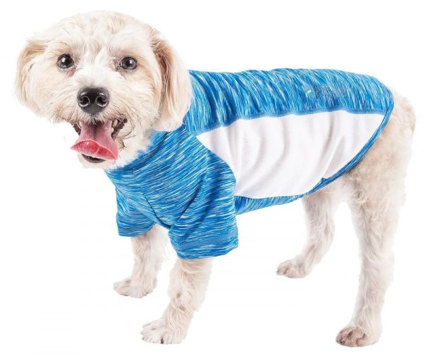 Pet Life Active Warf Speed Sporty Performance Dog T-Shirt in Blue Online now