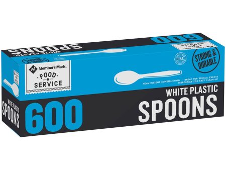 White Plastic Spoons (600ct) Cheap