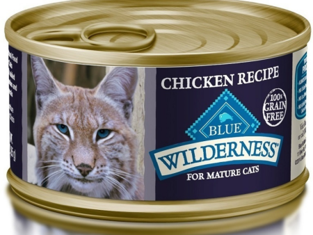 Blue Buffalo Wilderness High-Protein Grain-Free Chicken Recipe Canned Food For Mature Cats For Discount