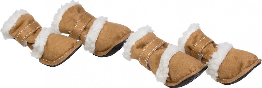 Pet Life Shearling Duggz Insulated Beige Dog Shoes Discount