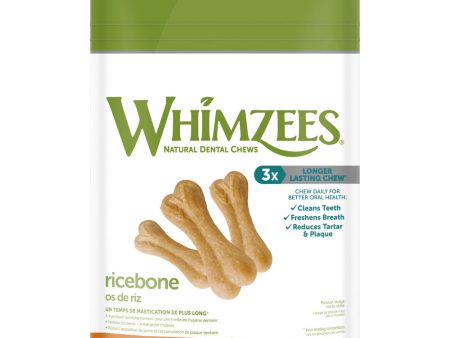 Whimzees Large Rice Bone Dental Chew Dog Treats Fashion