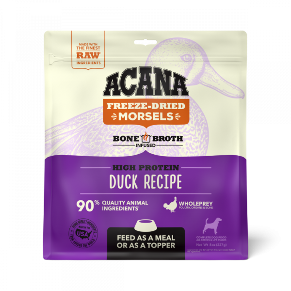 ACANA Freeze Dried Dog Food & Topper, Grain Free, High Protein,  Fresh & Raw Animal Ingredients, Duck Recipe, Morsels For Cheap