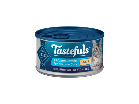 Blue Buffalo Tastefuls Chicken Pate Entree for Mature Cats Wet Cat Food Sale