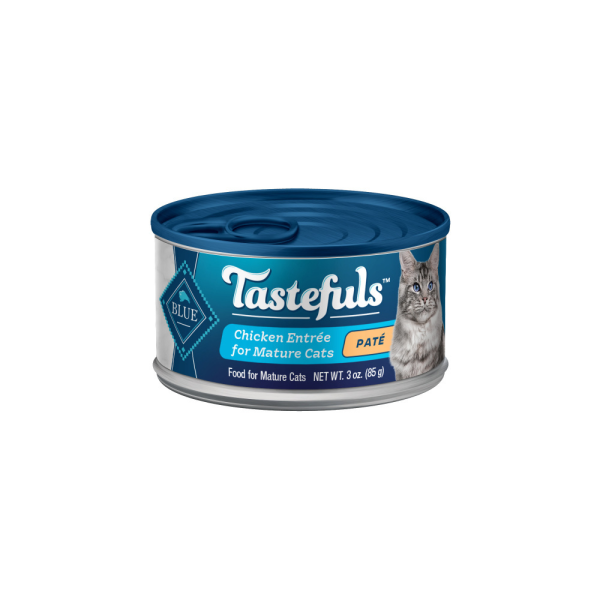 Blue Buffalo Tastefuls Chicken Pate Entree for Mature Cats Wet Cat Food Sale