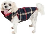 Pet Life Allegiance Blue & Red Plaid Insulated Dog Coat For Discount