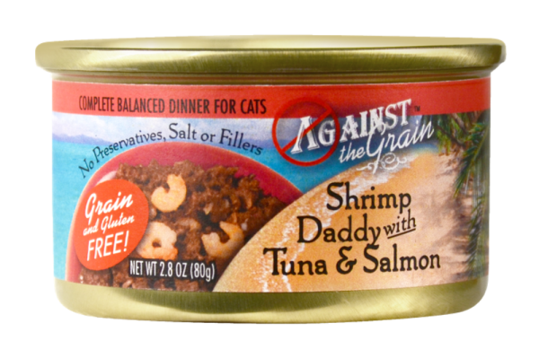 Against the Grain Shrimp Daddy with Tuna and Salmon Canned Cat Food For Discount