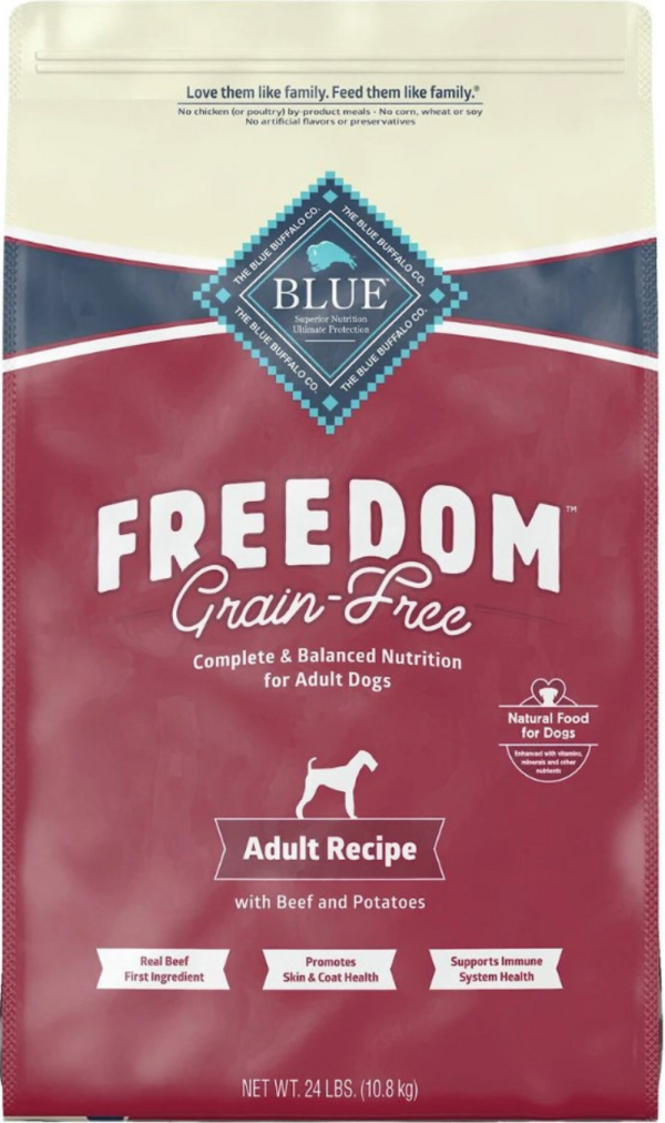 Blue Buffalo Freedom Grain-Free Adult Beef Recipe Dry Dog Food Supply