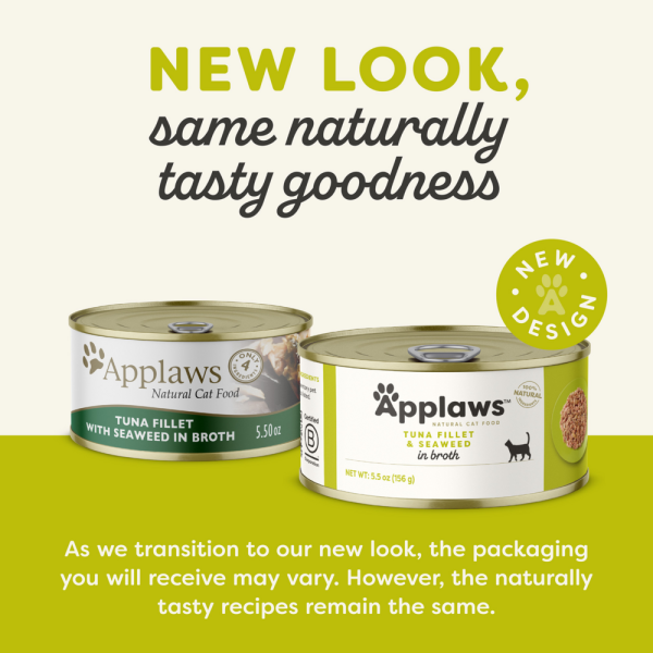 Applaws Natural Wet Cat Food Tuna with Seaweed in Broth For Sale