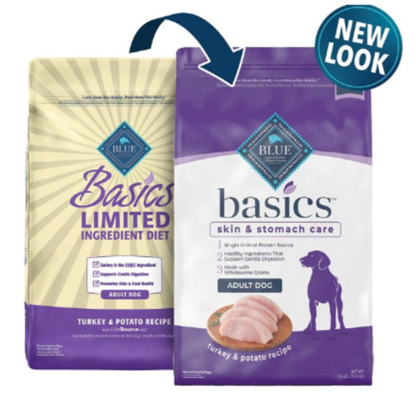 Blue Buffalo Basics Adult Skin & Stomach Care Turkey & Potato Recipe Dry Dog Food Cheap