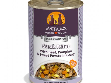 Weruva Steak Frites with Beef, Pumpkin & Sweet Potato in Gravy Canned Dog Food Online now