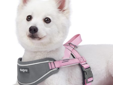 Blueberry Soft & Comfy 3M Reflective Strips Padded Pink Dog Harness Vest For Sale