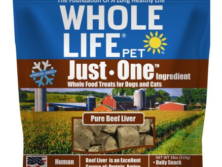 Whole Life Pet Just One Ingredient Freeze Dried Beef Liver Treats Value Pack for Dogs & Cats Online Sale