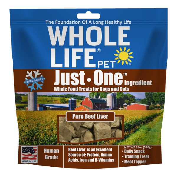 Whole Life Pet Just One Ingredient Freeze Dried Beef Liver Treats Value Pack for Dogs & Cats Online Sale