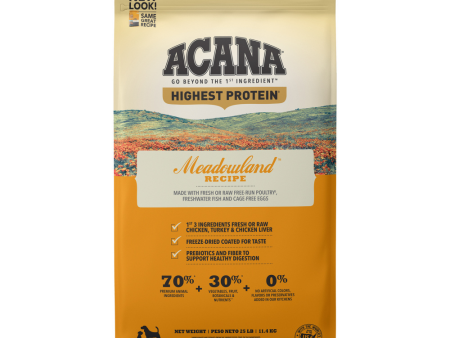 ACANA Highest Protein Dry Dog Food Meadowland Recipe Discount