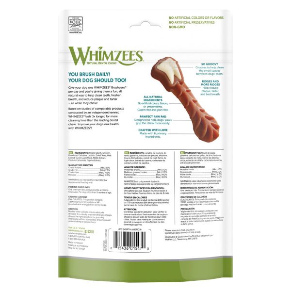 Whimzees Brushzees Natural Daily Dental Large Breed Dog Treats Online Hot Sale