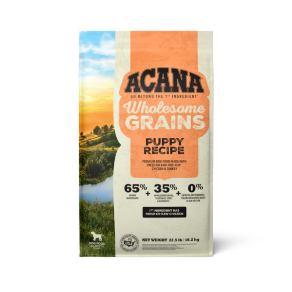 ACANA Wholesome Grains Real Chicken, Eggs and Turkey Puppy Recipe Dry Dog Food Hot on Sale