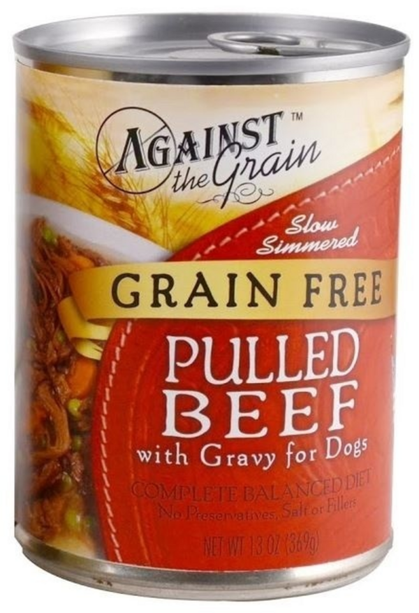 Against the Grain Pulled Beef with Gravy Canned Dog Food Supply