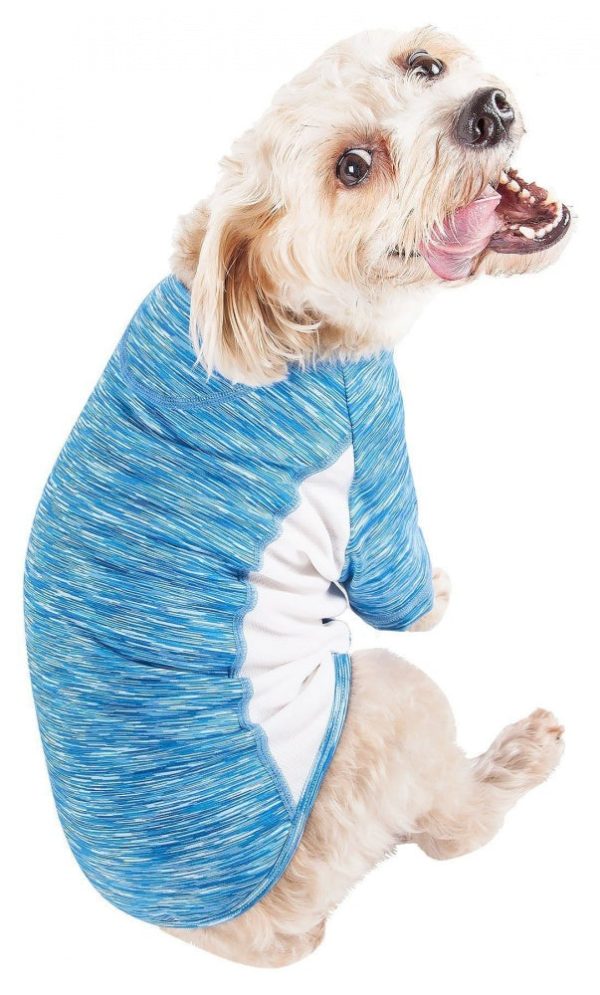 Pet Life Active Warf Speed Sporty Performance Dog T-Shirt in Blue Online now