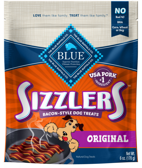 Blue Buffalo Sizzlers Bacon-Style  Dog Treats For Sale