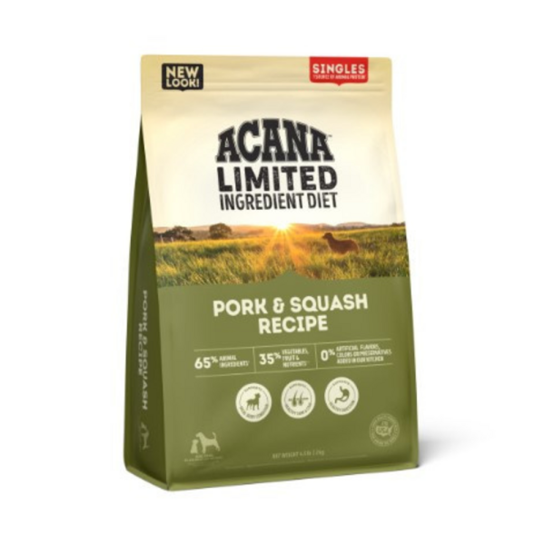 ACANA Singles Limited Ingredient Grain Free High Protein Pork & Squash Recipe Dry Dog Food Discount