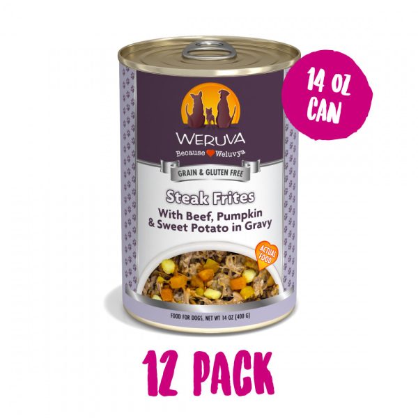 Weruva Steak Frites with Beef, Pumpkin & Sweet Potato in Gravy Canned Dog Food Online now