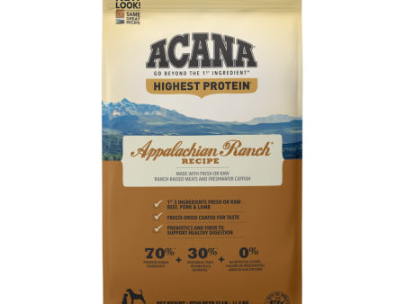 ACANA Highest Protein Appalachian Ranch Recipe Dry Dog Food For Discount