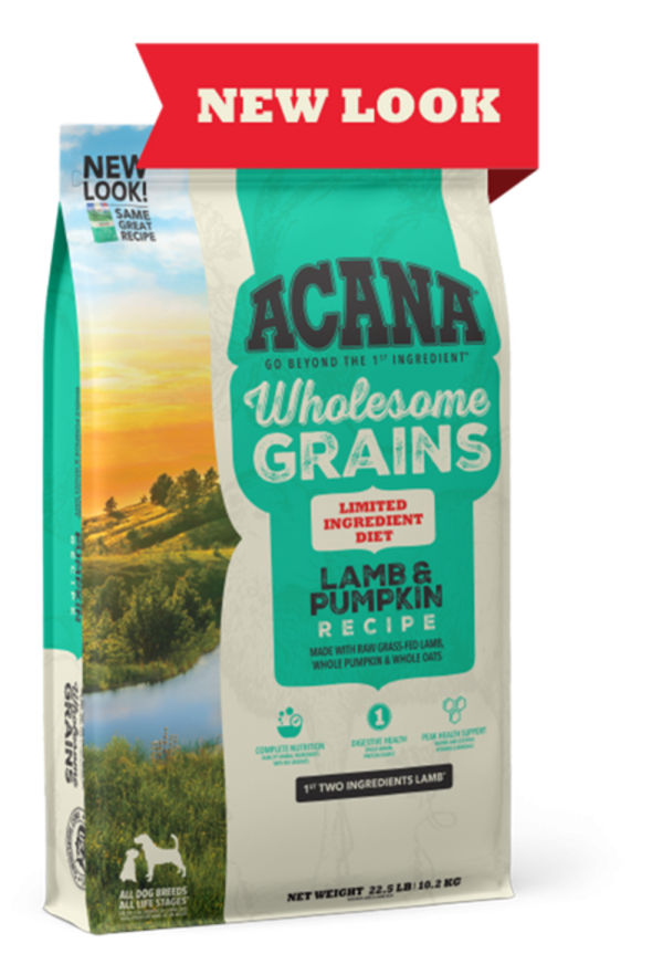 ACANA Wholesome Grains, Lamb & Pumpkin Recipe, Limited Ingredient Diet Dry Dog Food Online Sale